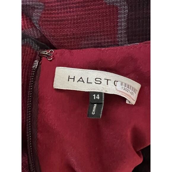 Halston Cherry Sleeveless Tulle Dress size 14 - Picture 13 of 13